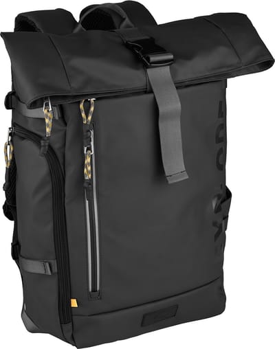 camel active Laptop rugzak Rugzak met laptopvak Explore Rolltop Backpack 25L Black Zwart