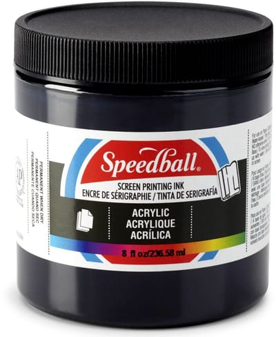 Acrylic ink black screen printing - Speedball