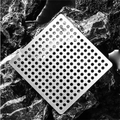 Dailygoods- Afvoerfilter Roestvrij Staal - Doucheafvoerafdekking - Haarvanger - Afvoerbescherming - Vierkant - Duurzaam 15 cm - Afvoerdeksel