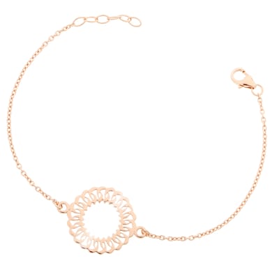 Orphelia 'Amada' Dames 925 Sterling Zilver Set: Armband + Oorbellen + Ketting - Roze SET-7075/1