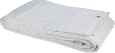 Afdekzeilwinkel - 8x10 wit 100gr afdekzeil met zeilringen - bouwzeil