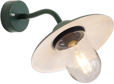 QAZQA munich - Industriele Wandlamp voor buiten - 1 lichts - L 26 cm - Groen - Industrieel - Buitenverlichting