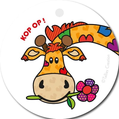 Tallies Cards - kadokaartjes  - bloemenkaartjes - Kop op - Popart - set van 5 kaarten - sterkte - knuffel - medeleven - 100% Duurzaam