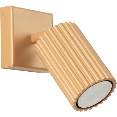 Sollux Lighting Wandlamp Karbon - GU10 - gouden - aluminium - 8x8x16cm