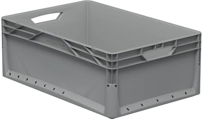 Eurobox 60x40x22 cm grau 42 Liter - Hochwertige Euro-Norm-Box aus PP voor Food- en Non-Food-Bereich, stabil en flexibel stapelbaar