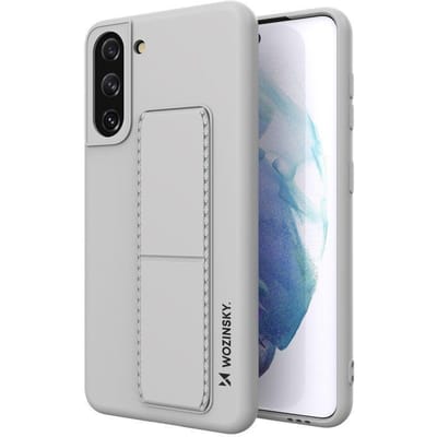 Wozinsky Kickstand Case - Siliconen Hoes - Samsung Galaxy S21+ 5G - Grijs - Magneetstand