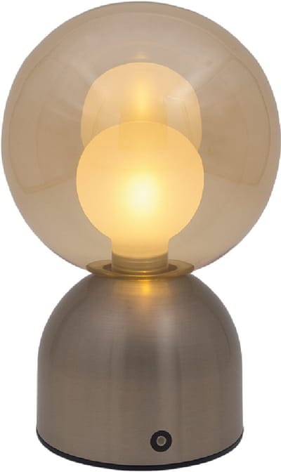 Luxus Europe - Tafellamp Touch Lina Zilver - Draadloze LED Tafellamp Binnen - USB-C Oplaadbaar - Touchbediening - Dimbaar - 3 Lichtkleuren