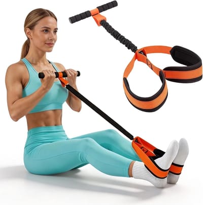 Buiktrainer Thuis - Pedaal Weerstandband - Kracht Training - Hogere Spanning - 28.7 cm - Oranje