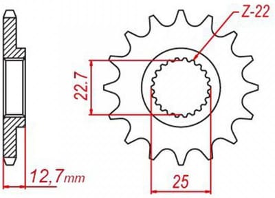 Pignon de sortie de boite France Equipement pour Quad Polaris 250 Trail Blazer 4X2 1999 à 2005 FE2100.11 / 11 dents pas 520 Neuf