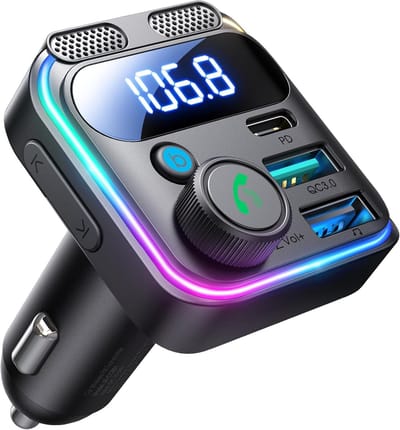 Joyroom Bluetooth FM Transmitter Auto - 81W Snellader (PD 45W + QC 36W) - Bluetooth 5.4 - Handsfree Bellen - LED Display - USB & AUX - Zwart