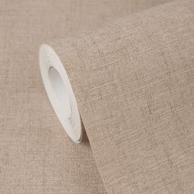 LICHT GLANZEND GEMÊLEERD BEHANG | Textiellook - Bruin - A.S. Création Cuba II