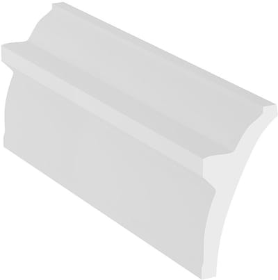 Vente-unique Set van 3 kroonlijsten voor plafond van polystyreen L290 x H10 cm wit - RANETIA