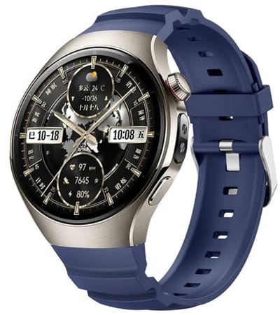 By Qubix - Contour siliconen band 'True Fit' - Donkerblauw - geschikt voor Huawei Watch 5 - 42mm