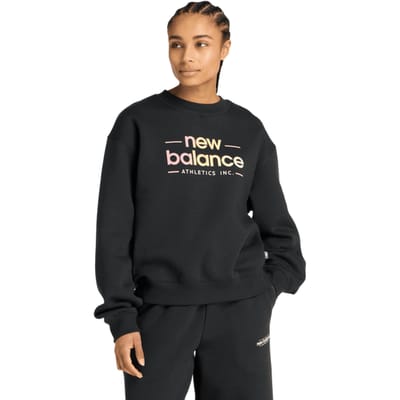 New Balance fleece Sweatshirts Dames - Zwart - Maat XS - Katoen Jersey