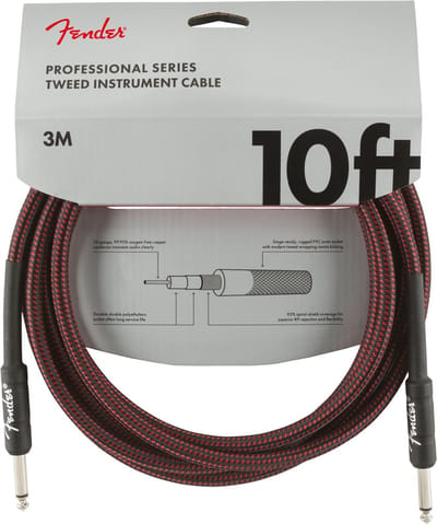 Fender Professional Series tweed instrumentkabel 3 m - Instrumentenkabel