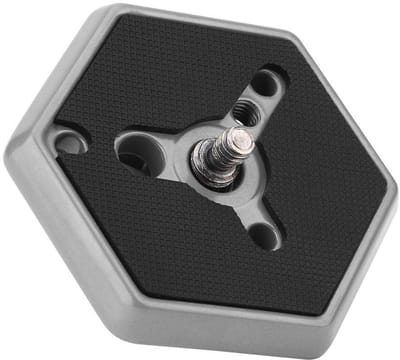 Allecto - Hexagonale quick release plate - 1/4 inch schroef - Duurzaam metaal - Geschikt voor camera's - Voor tripod gebruik - Model 030-14