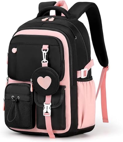 YAGXIG Rugzak voor meisjes - Rugzak voor meisjes - Schoudertas voor meisjes - Schooltas voor basisschool- en tienermeisjes - Schooltas voor middelbare scholieren - Roze - Cadeau voor het nieuwe schooljaar