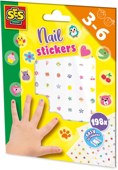 SES Creative - Nagelstickers - 198 nageltransfers - makkelijk aan te brengen met water - eenvoudig te verwijderen - geschikt voor jonge kinderen - Creatief Speelgoed