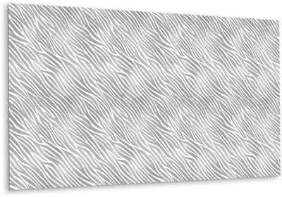 Tulup PVC Wandpaneel - Zebrapatroon Vinyl Wandpaneel - 100 cm x 50 cm - Grijs Wandbekleding Vinyl - 1 stuk - Zelfklevende Wandbekleding - Geometrisch Wandpaneel - PVC Wandpaneel - Plaktegels Keuken en Badkamer