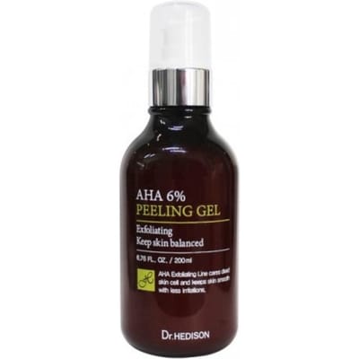 Dr. Hedison, Aha, concentration de 6% d'AHA, incluant les acides citrique, glycolique et lactique., Lisse, Gel Exfoliant, 200 ml