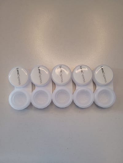 OTE Lenshouder - blauw/wit- contactlens- zachte contactlenzen - lensbakje