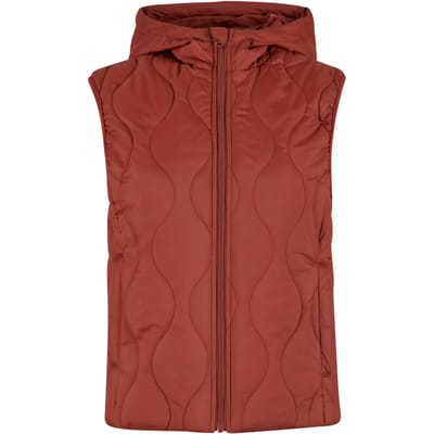 Urban Classics Ladies Super Light Puffer Vest Vest roest XS Polyester - Basics
