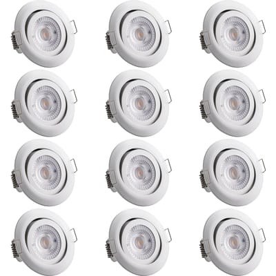 Monzana Inbouwspot 12er Set LED – 3 Standen Dimbaar 230V – Wit