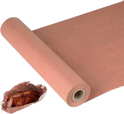 31cm x 20m Roze Slagerspapier, Voedselveilig Kraftpapier voor BBQ, Vlees, Roken en Grillen, Ideaal voor Buiten en Thuisgebruik
