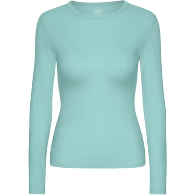 Dames-T-shirt met lange mouwen Colorful Standard Organic Teal Blue