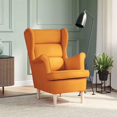 vidaXL - Fauteuil - 74x84x100 - cm - stof - donkergeel