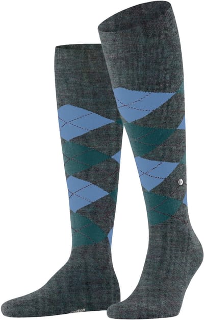 Burlington Melange Edinburgh gedessineerd wol sokken heren rood - maat 40-46
