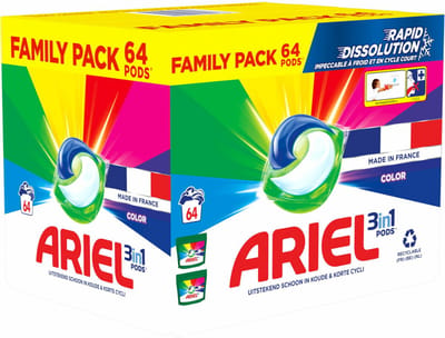 Ariel 3in1 Wasmiddel Pods - Kleur - 64 Capsules