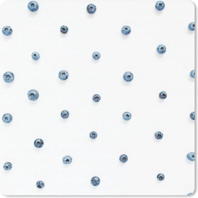 Muismat 20x20 cm - Mousepad Zomer - Bes - Blauw - Muismatten