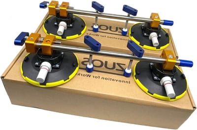 Glaszuignappen Steen Naad Setter - Nivelleringsgereedschap Verbinding - Naden Verbindingen Maken - Dubbele Zuignap Ratel - 2 Stuks - Goud