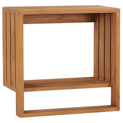 vidaXL - Handdoekenrek - wandmontage - 35x20x35 - cm - massief - teakhout