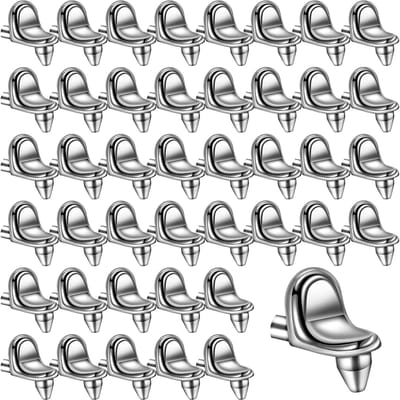50 stuks Plank Ondersteuning Pinnen Rvs Pin Beugels 5MM Plank Peg Pins voor Boekenkast Keukenkast Kast Glas Planken Ondersteuning