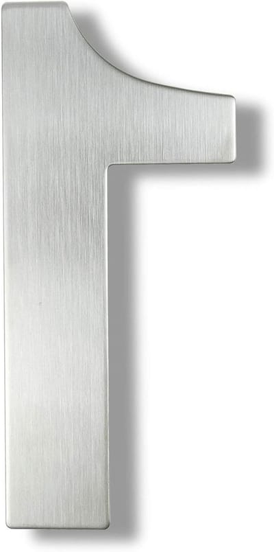 Huisnummer RVS - Deurnummer Adresnummer - Huis Entree - Modern Design - 15 cm - Zilver