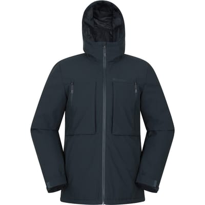 Mountain Warehouse Heren Langdon Waterdichte Gewatteerde Parka (Marineblauw)