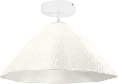LEDVANCE plafondlamp Decor Lotus Leaf wit van metaal en papier-maché, E27, 396 mm diameter, lampenkap van gerecycled materiaal, duurzaam dankzij vervangbare lichtbron, eenvoudig te installeren