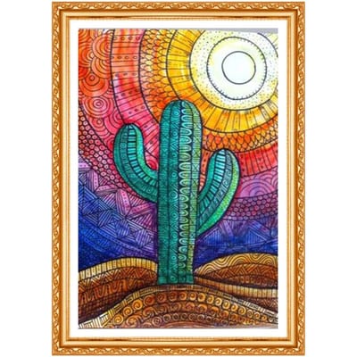 Art Fashion Diamond Full Gear 5D Diy Diamond Borduren Borduurpakketten Ronde Diamant Schilderij 20X30CM orange