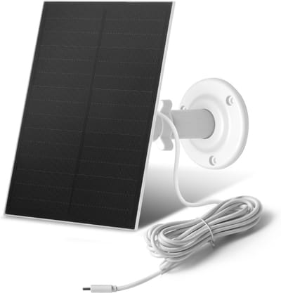 8 W USB-zonnepaneel voor buiten - waterdicht zonnepaneel voor beveiligingscamera's met verstelbare houder