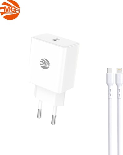 MG - USB-C - 20 Watt - Snel lader Met Kabel - Poort Type C Met 1m Kabel Type-C to 8Pin - Wit
