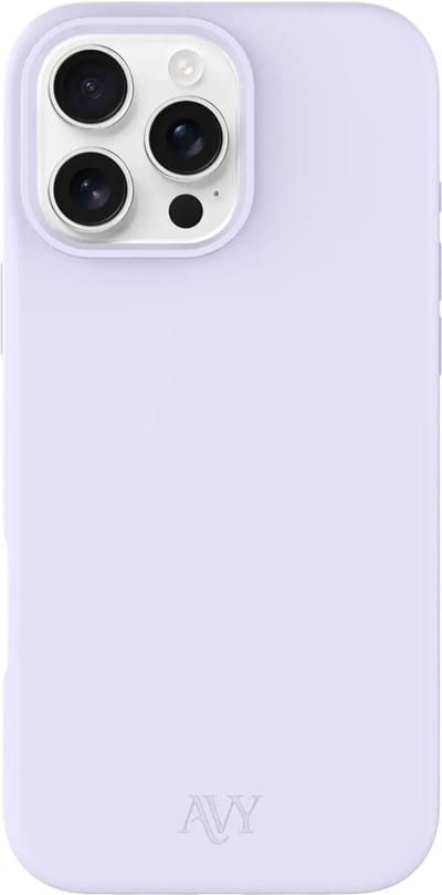 AVY Hoesje geschikt voor Apple iPhone 16 Pro | Compatibel met MagSafe | Back Cover | Liquid Silicone | Comfortabel in de Hand | Paars