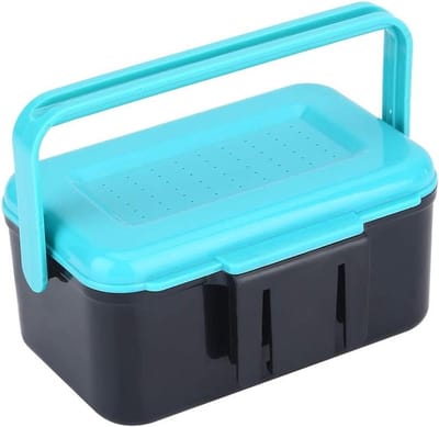 Aasdoos met Clip - Kunstaas Opbergkoffer - Vissen Levend Kunstaas - Ademende Ventilatie - 13 x 9 x 6.5 cm