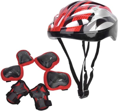Beschermingsset Volwassenen - Valbescherming Set - Buitensporten Bescherming - Ademend en Zweetabsorberend - 7 Delig - Rood