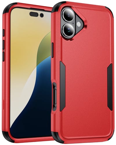 Shockproof Hoesje geschikt voor iPhone 16 - Mobiq Layered Armor Case geschikt voor iPhone 16