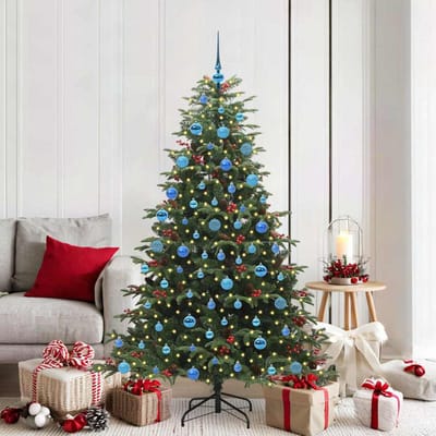 vidaXL - Kunstkerstboom - Groen - 180 - cm - PVC - en - Metaal - en - Plastic
