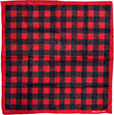 Fako Fashion - Bandana Blok - Blokken Zakdoek - Boeren Zakdoek - Geblokt - Rood