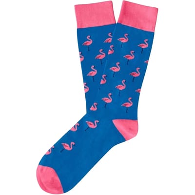 Jimmy Lion unisex sokken flamingo blauw