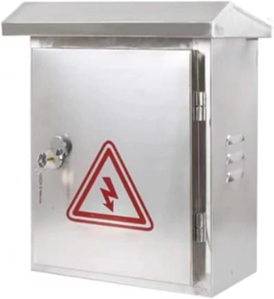 Elektrische Verdeelkast - Stroomkast Buiten - Componenten Beveiligen - Roestvrij Staal - 40 cm - Zilver
